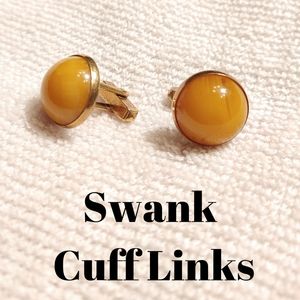 Vintage Swank Cuff Links Butterscotch Color